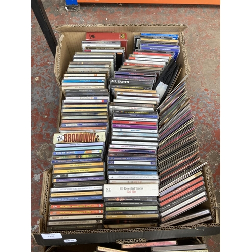 1354 - Two boxes containing a large collection of CDs