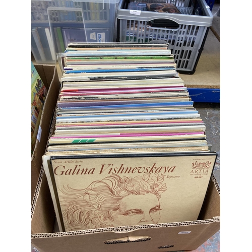 1359 - Two boxes containing classical box sets and classical LP vinyl records