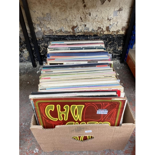 1364 - Two boxes containing classical LP vinyl records.