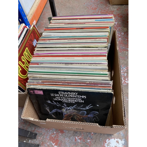 1364 - Two boxes containing classical LP vinyl records.