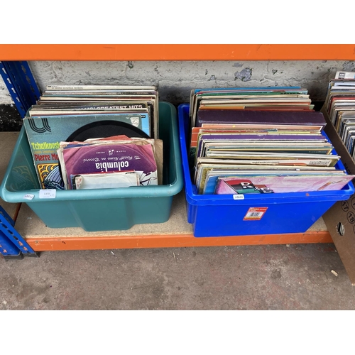 1370 - Two boxes containing a collection of LP vinyl , 10