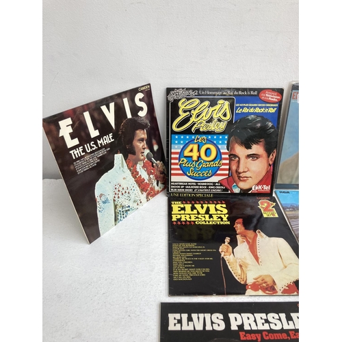 1374 - A collection of Elvis Presley LP vinyl records and assorted 7