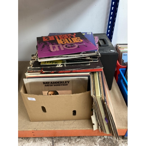 1378 - Two record boxes and a box containing a collection of LP vinyl records to include Billy Epstein, Ell... 