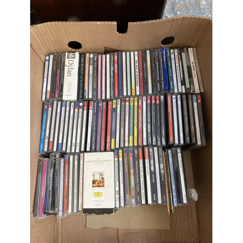 1379 - Three boxes containing a collection of CD albums, LP vinyl, 10