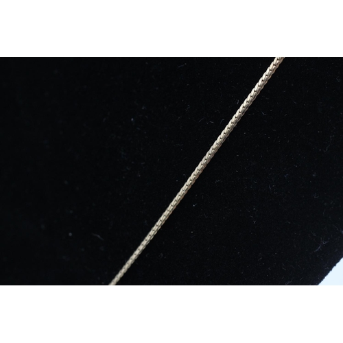 52 - A 9ct gold diamond and sapphire drop static pendant necklace - approx. gross weight 3.4 grams