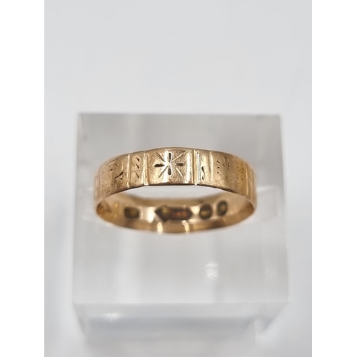 160 - A Victorian hallmarked London 12ct gold ring, dated 1874, size N - approx. gross weight 1.9 grams