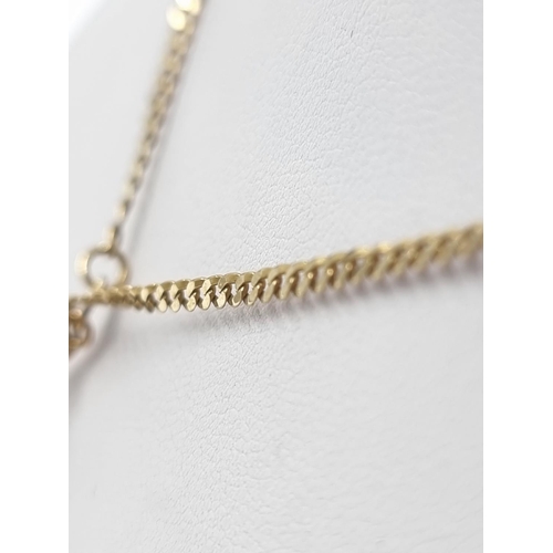 178 - A 9ct gold chain necklace with hallmarked Birmingham 9ct gold locket, dated 1962 - approx. gross wei... 