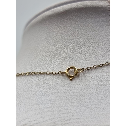 152 - A 9ct gold 46cm chain necklace - approx. gross weight 0.82 grams