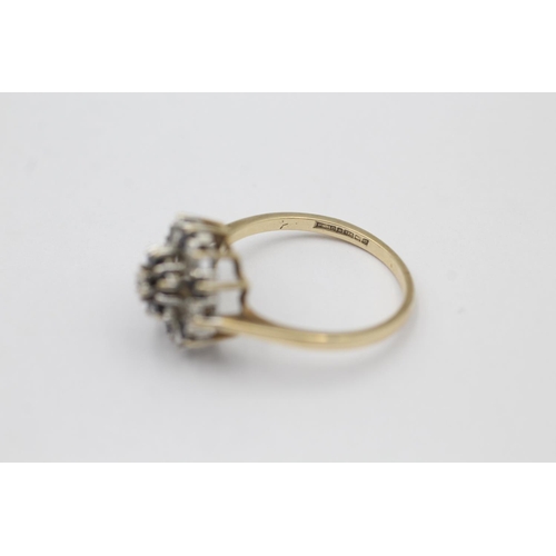 20 - A hallmarked Birmingham 9ct gold diamond and sapphire dress ring, size N½ - approx. gross weight 2.5... 