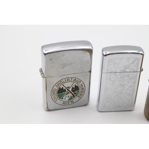 228 - Four assorted Zippo cigarette lighters