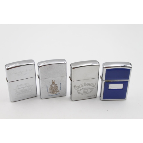 229 - Four assorted Zippo cigarette lighters