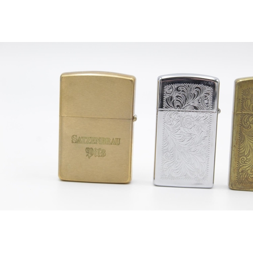 231 - Four assorted Zippo cigarette lighters