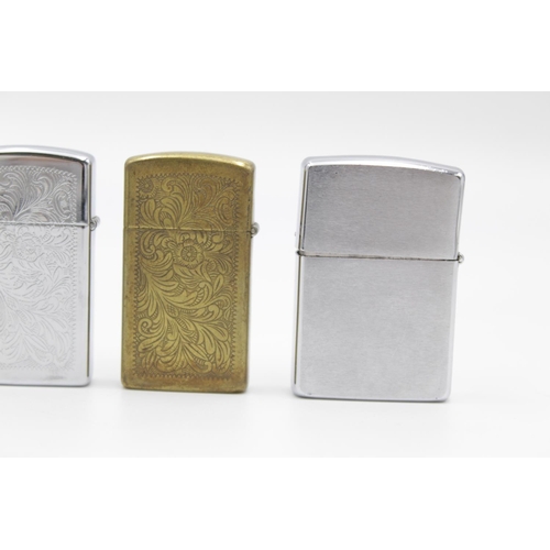 231 - Four assorted Zippo cigarette lighters