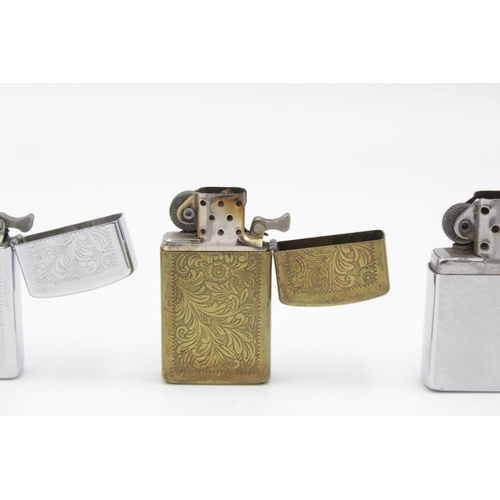 231 - Four assorted Zippo cigarette lighters