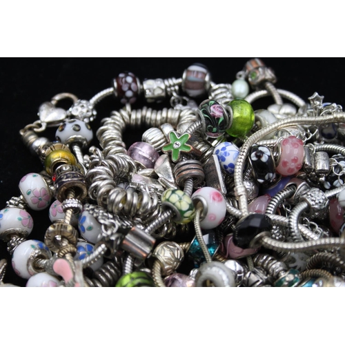 34 - Forty fashion charm bracelets