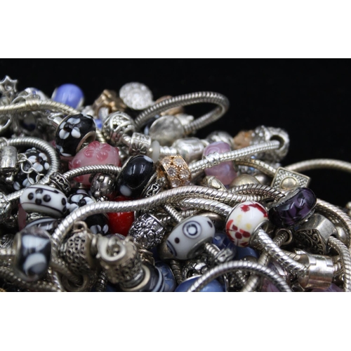 34 - Forty fashion charm bracelets