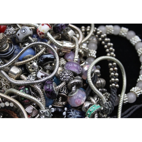 34 - Forty fashion charm bracelets