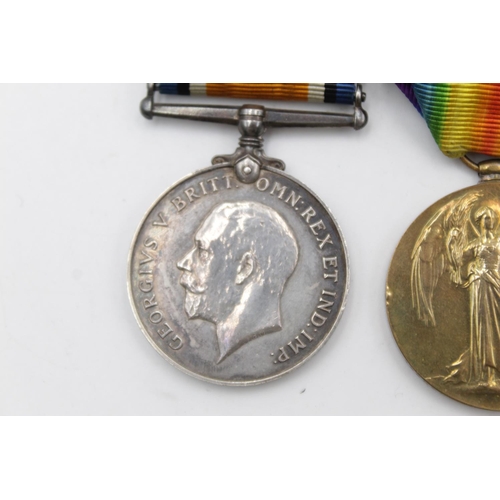 87 - A WWI medal pair with original ribbons presented to 196868 SPR. A. Bull R.E.