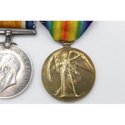 87 - A WWI medal pair with original ribbons presented to 196868 SPR. A. Bull R.E.