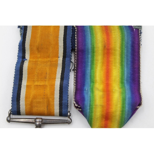 87 - A WWI medal pair with original ribbons presented to 196868 SPR. A. Bull R.E.