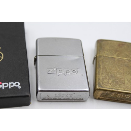 226 - Three assorted Zippo cigarette lighters