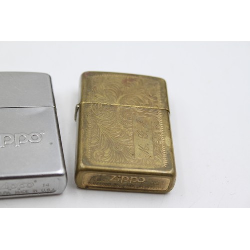 226 - Three assorted Zippo cigarette lighters