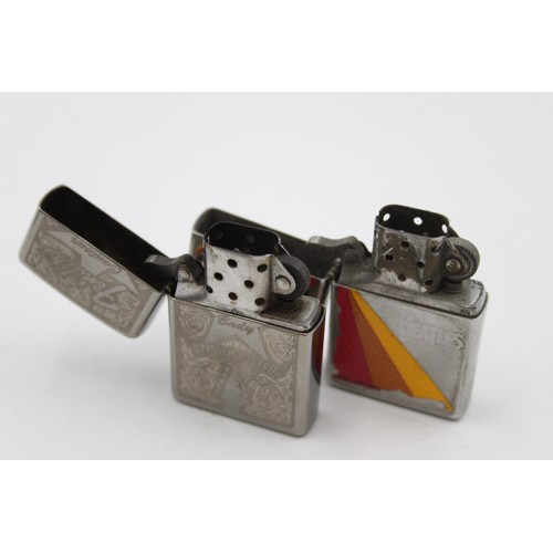 227 - Two assorted Zippo cigarette lighters, one Fender and one The Beatles