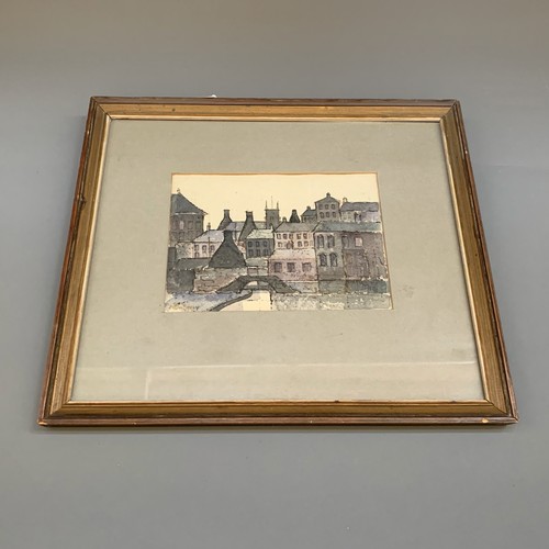 1269 - A framed Alston Emery (1913 - 1993, Burslem School of Art alumni) watercolour of a Stoke-on-Trent ca... 