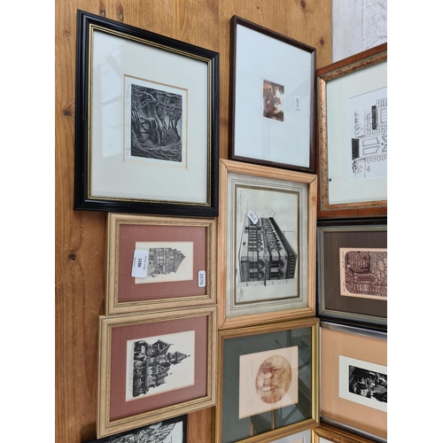 1286 - A collection of framed prints to include Jane Osmond pencil signed limited edition 21/100 titled Hur... 