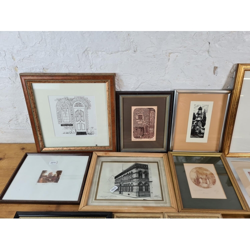 1286 - A collection of framed prints to include Jane Osmond pencil signed limited edition 21/100 titled Hur... 