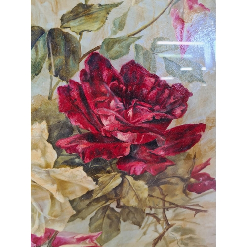 1289 - A gilt framed floral oil painting - approx. 59cm high x 47cm wide