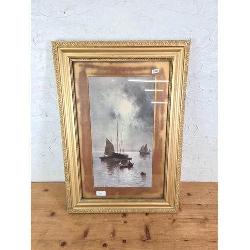 1290 - A gilt framed J. W. Gozzard print - approx. 67cm high x 47cm wide