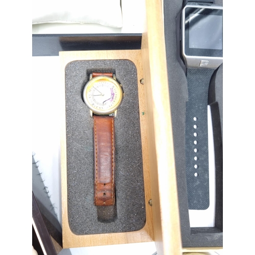 59 - A collection of assorted wristwatches to include boxed Swiss Balance with guarantee card, boxed Cont... 