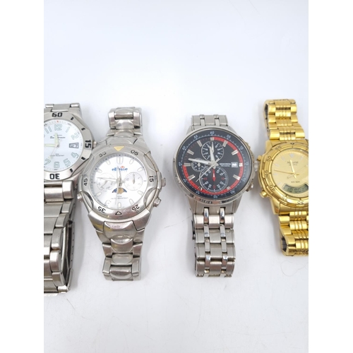 69 - Seven various men's wristwatches to include Ben Sherman, Accurist, Ellesse, Sekonda 3871-CKX, Avia e... 