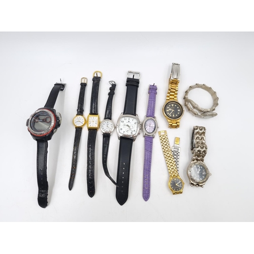 71 - A collection of assorted wristwatches and watch heads to include Reflex quartz, Constant quartz, Mon... 