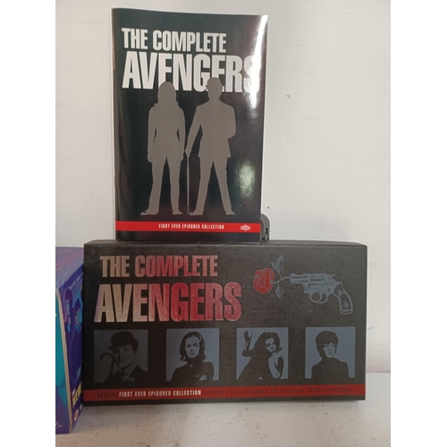 1434 - A very large collection of The Avengers and The New Avengers items to include DVD boxsets, VHS boxse... 