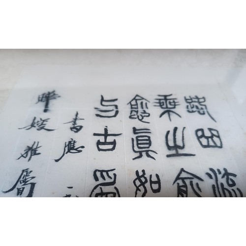 1263 - Two framed Chinese calligraphy scripts each having artists seal - approx. 43cm high x 33cm wide