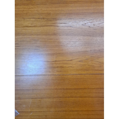 18 - A teak oval dining table - approx. 112cm wide x 210cm long