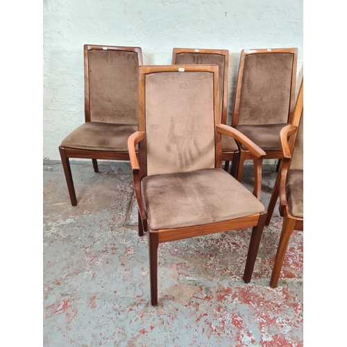 A set of six Nathan teak dining chairs