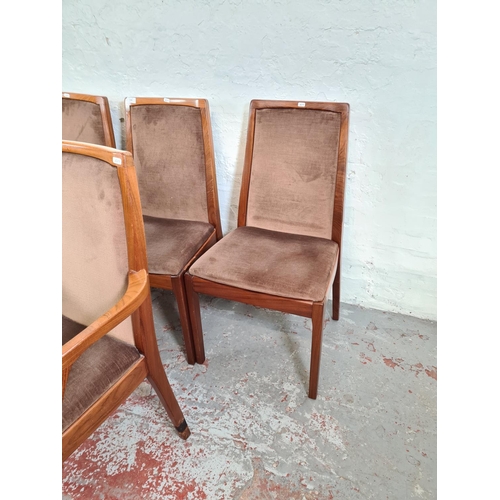 A set of six Nathan teak dining chairs