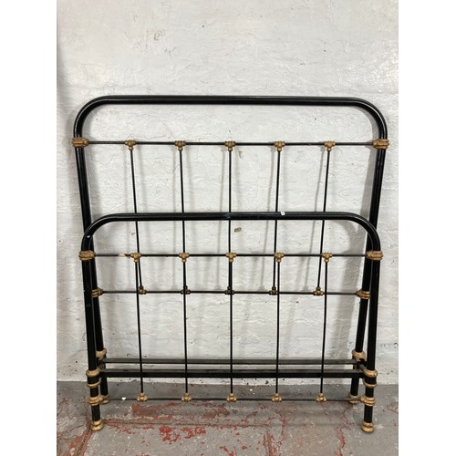 189 - A Victorian wrought iron single bed frame