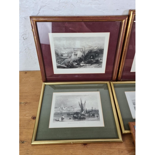 264 - Six framed 19th century English engravings - largest approx. 30cm x 25cm