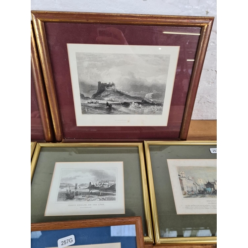 264 - Six framed 19th century English engravings - largest approx. 30cm x 25cm