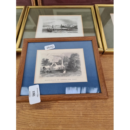 264 - Six framed 19th century English engravings - largest approx. 30cm x 25cm