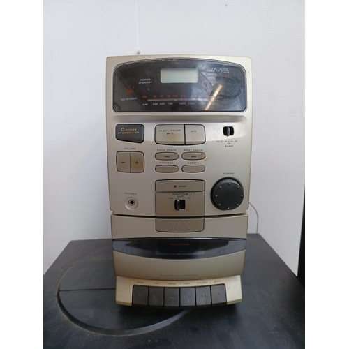 348 - Two items, one Goodmans 2850 midi stereo system comprising CD player, twin cassette, graphic equaliz... 