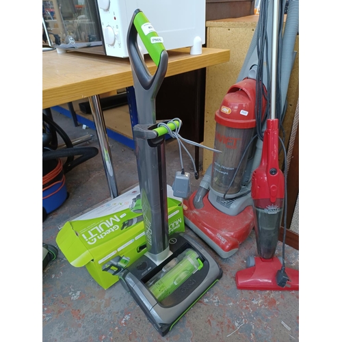 450 - Two G-Tech vacuum cleaners, one boxed Multi handheld cordless bagless with attachments and charger a... 