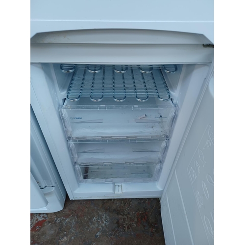 455 - An Indesit A+ Class fridge freezer - approx. 173cm high