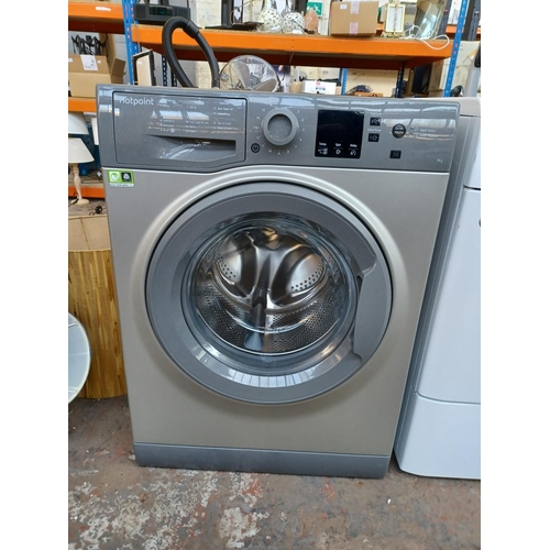 457 - A Hotpoint NSWM943CGG 1400rpm 9kg InvertorMotor 60cm washing machine