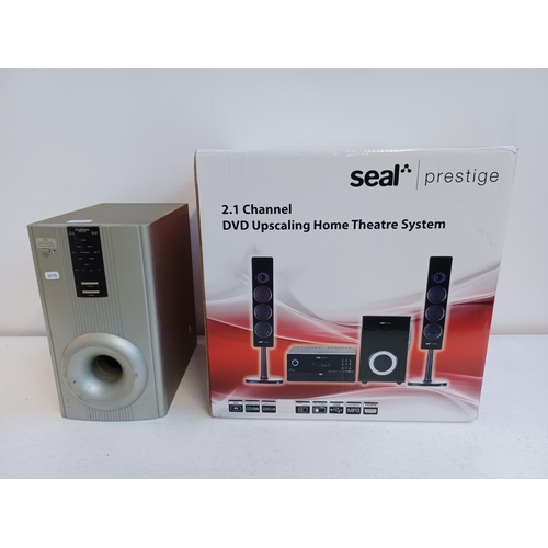 355 - Two items, one boxed Seal Prestige 2.1 channel DVD upscaling home theatre system and one Goodmans GH... 