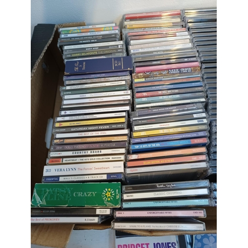 385 - Two boxes containing a collection of LP and 7